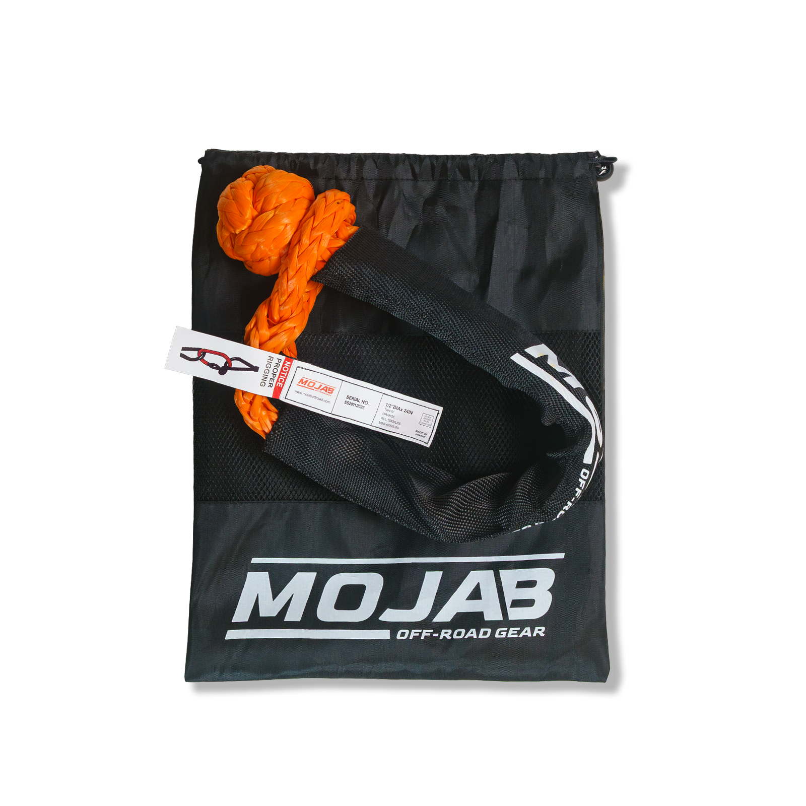 Soft Shackle 1/2'' x 24” with sleeve and bag (Single Shackle) (Lifetime Warranty)