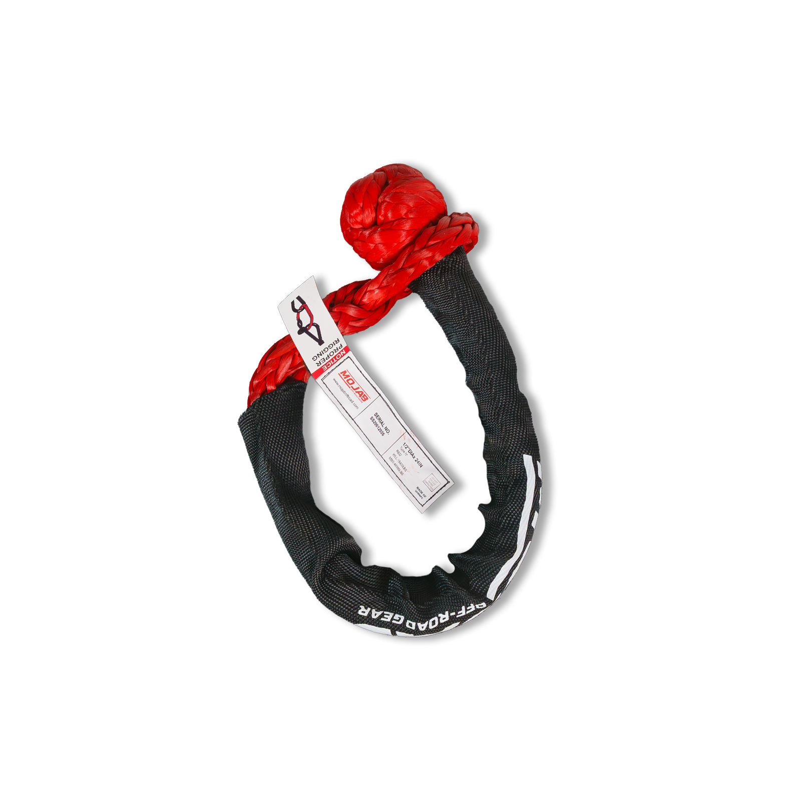 Soft Shackle 1/2'' x 24” with sleeve and bag (Single Shackle) (Lifetime Warranty)